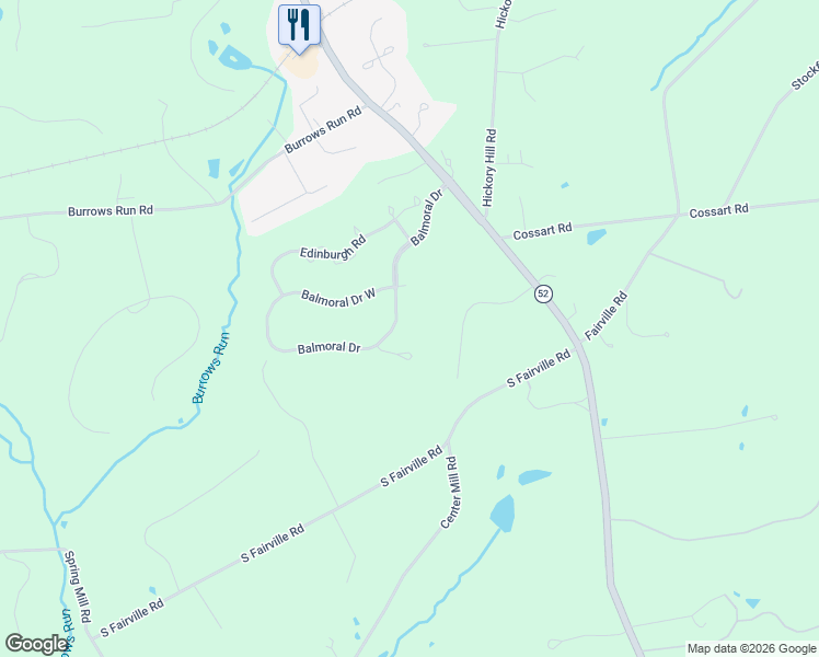 map of restaurants, bars, coffee shops, grocery stores, and more near 66 Balmoral Drive in Chadds Ford