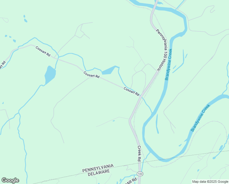 map of restaurants, bars, coffee shops, grocery stores, and more near 102 Cossart Road in Chadds Ford