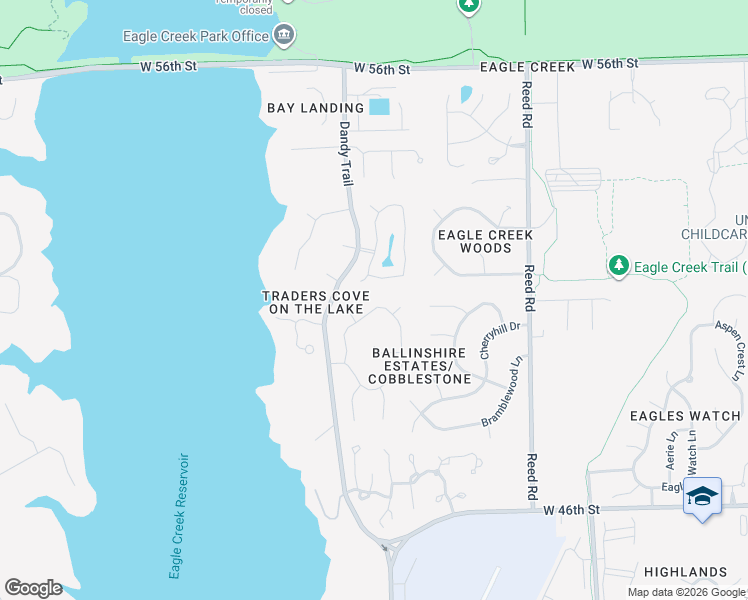 map of restaurants, bars, coffee shops, grocery stores, and more near 7615 Ballinshire North in Indianapolis