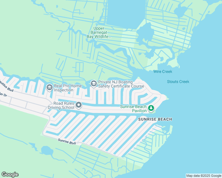 map of restaurants, bars, coffee shops, grocery stores, and more near 1002 Neosho Drive in Lacey Township