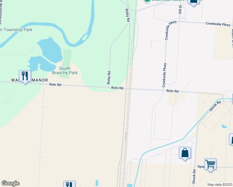 map of restaurants, bars, coffee shops, grocery stores, and more near 1751 Rohr Road in Lockbourne