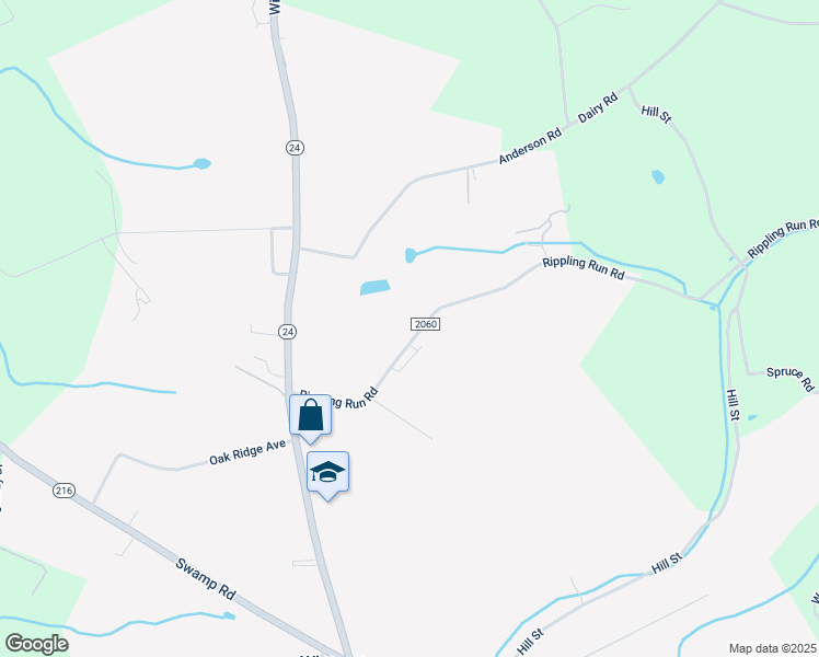 map of restaurants, bars, coffee shops, grocery stores, and more near 5061 Rippling Run Road in Red Lion