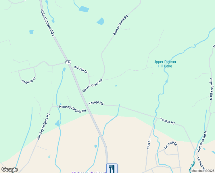 map of restaurants, bars, coffee shops, grocery stores, and more near 25 Pigeon Hill Park Road in Hanover