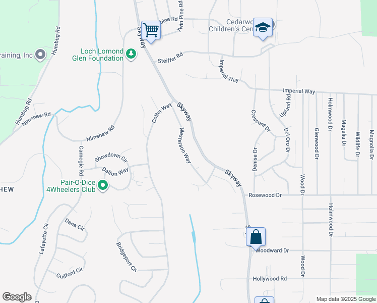 map of restaurants, bars, coffee shops, grocery stores, and more near 14790 Masterson Way in Magalia