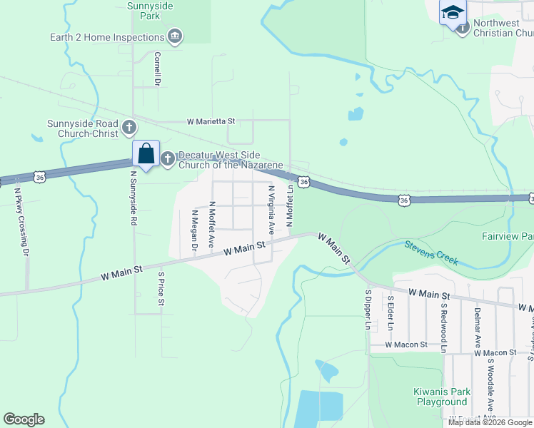 map of restaurants, bars, coffee shops, grocery stores, and more near 545 North Virginia Avenue in Decatur