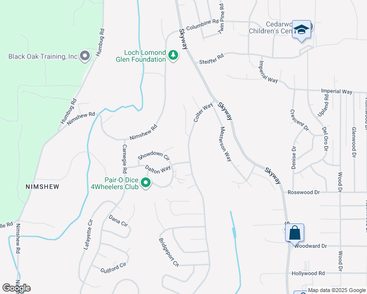 map of restaurants, bars, coffee shops, grocery stores, and more near 14801 Colter Way in Magalia