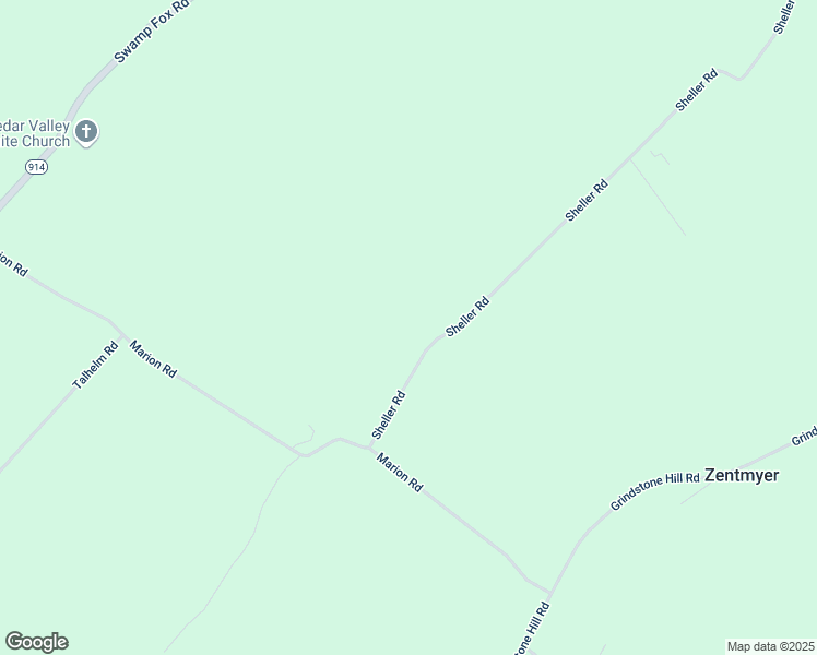 map of restaurants, bars, coffee shops, grocery stores, and more near 6695 Sheller Road in Chambersburg