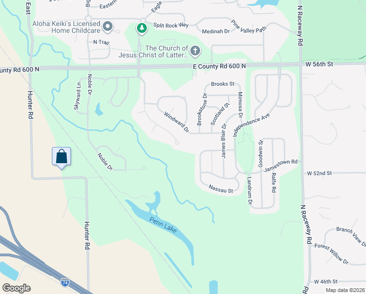 map of restaurants, bars, coffee shops, grocery stores, and more near 5645 Grand Vista Drive in Brownsburg