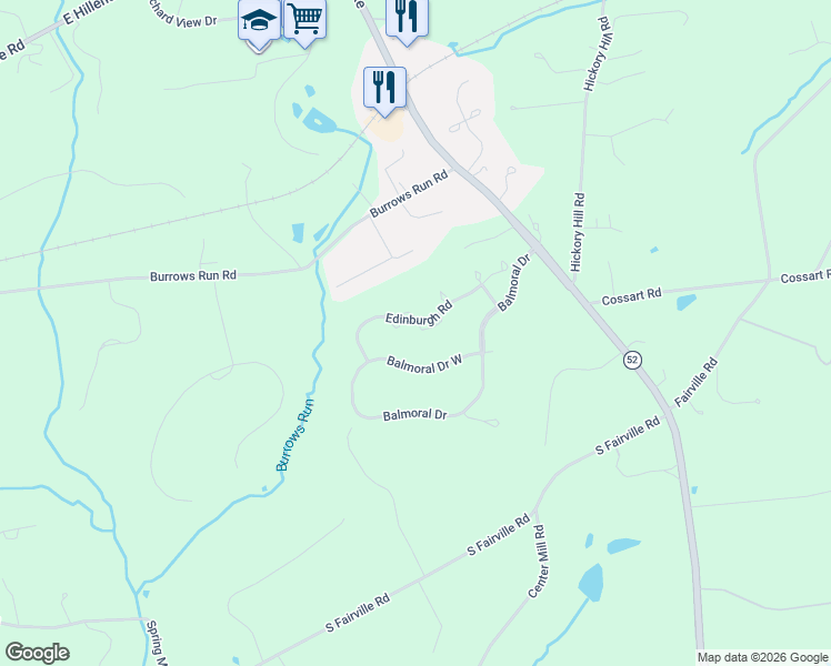 map of restaurants, bars, coffee shops, grocery stores, and more near 709 Kilduff Court in Chadds Ford