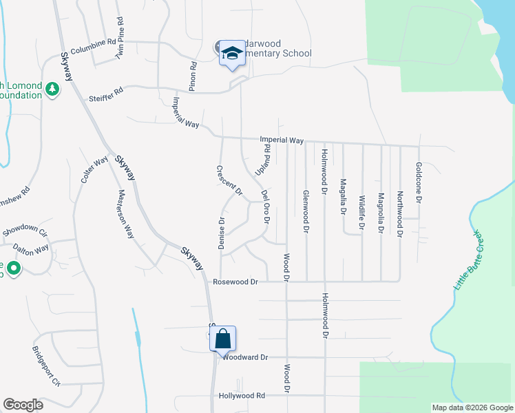 map of restaurants, bars, coffee shops, grocery stores, and more near 14808 Pine Cone Way in Magalia