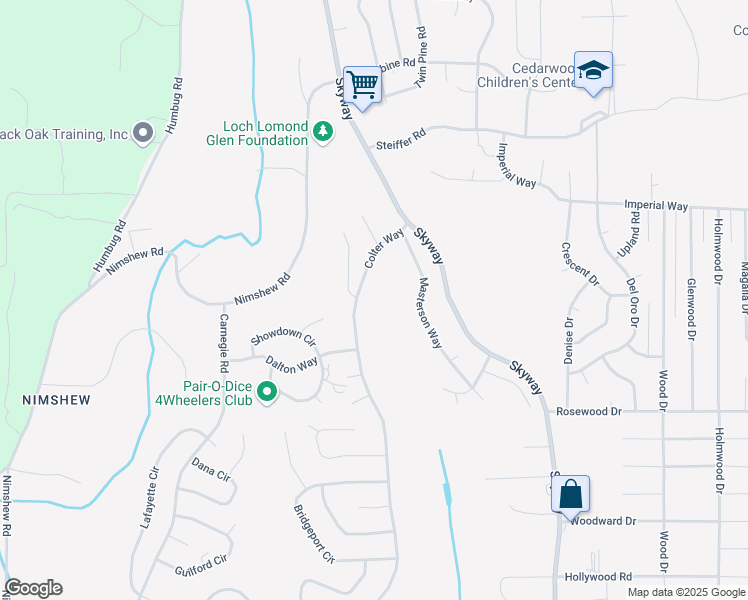 map of restaurants, bars, coffee shops, grocery stores, and more near 14824 Colter Way in Magalia