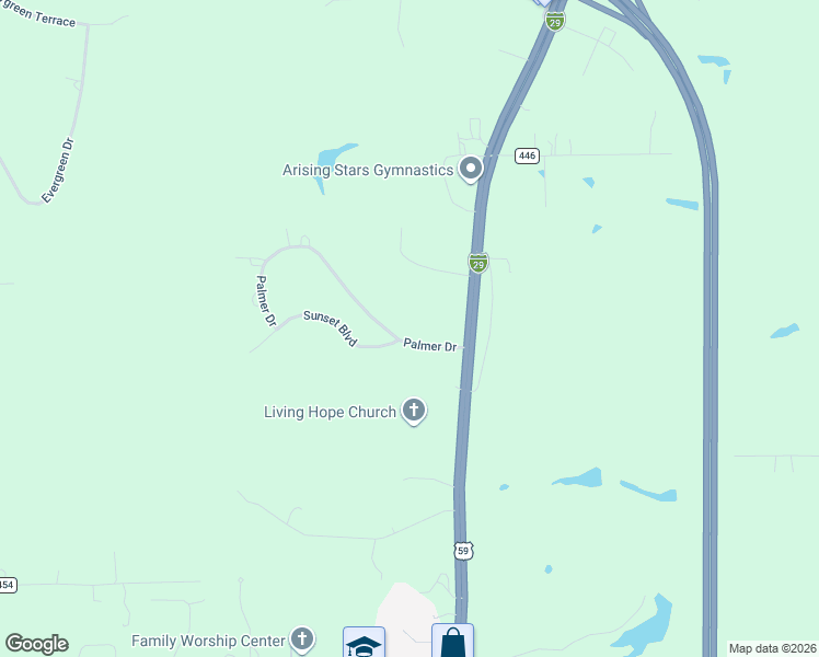 map of restaurants, bars, coffee shops, grocery stores, and more near 12495 Palmer Drive in Country Club