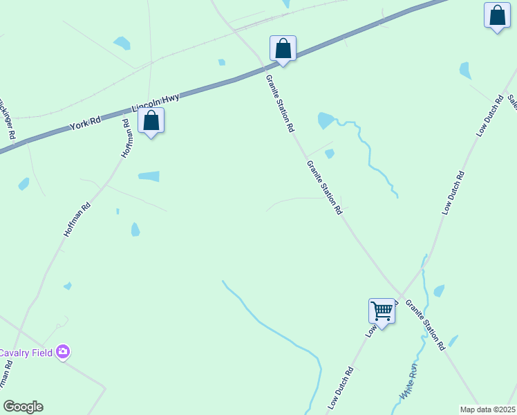 map of restaurants, bars, coffee shops, grocery stores, and more near 1288 Granite Station Road in Gettysburg