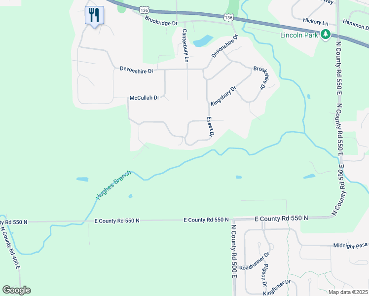 map of restaurants, bars, coffee shops, grocery stores, and more near 5839 Essex Drive in Pittsboro
