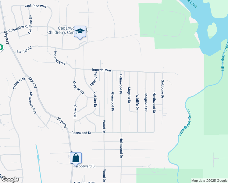 map of restaurants, bars, coffee shops, grocery stores, and more near 14816 Glenwood Drive in Magalia