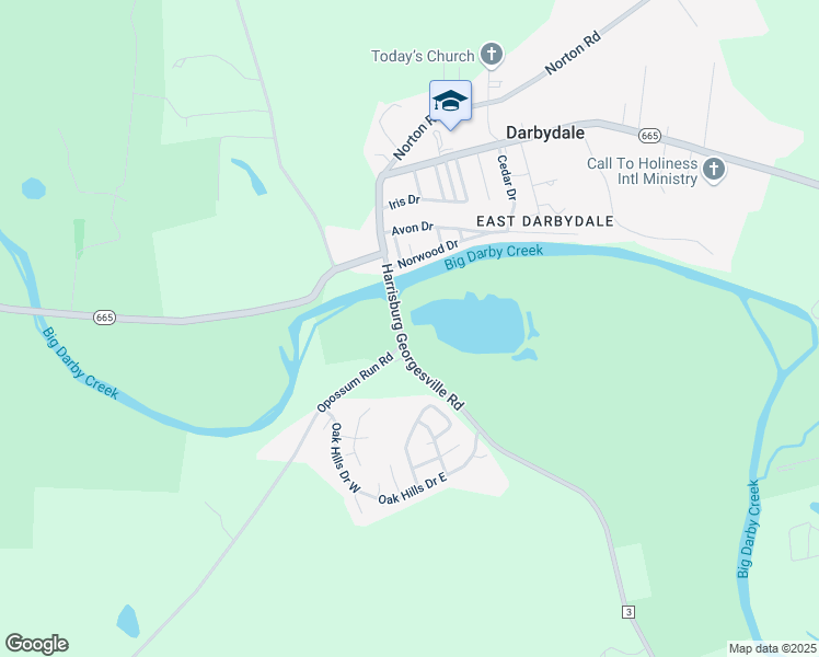 map of restaurants, bars, coffee shops, grocery stores, and more near 5800 Harrisburg Georgesville Road in Grove City