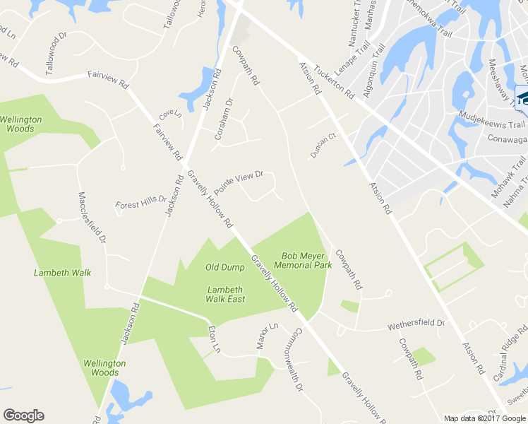 map of restaurants, bars, coffee shops, grocery stores, and more near 9 Pointe View Drive in Medford