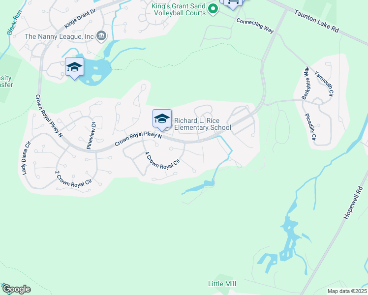 map of restaurants, bars, coffee shops, grocery stores, and more near 5 Prince Charles Court in Evesham