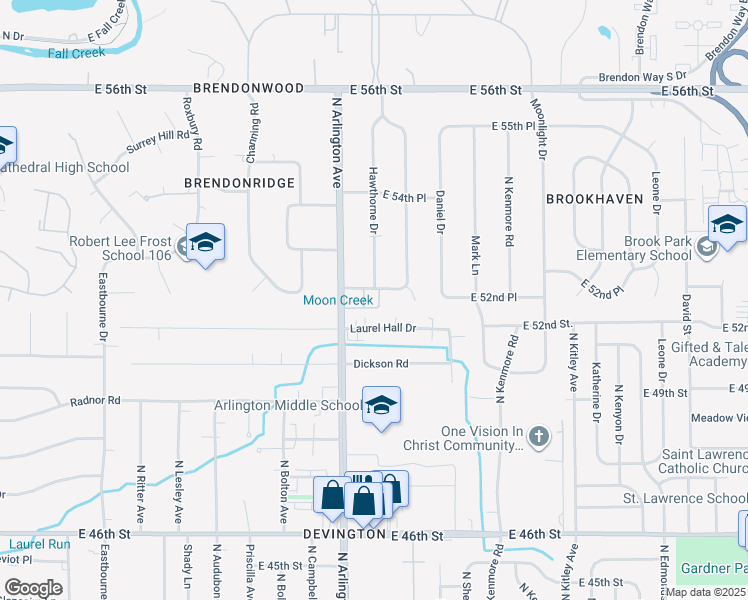 map of restaurants, bars, coffee shops, grocery stores, and more near 6028 Laurel Hall Drive in Indianapolis