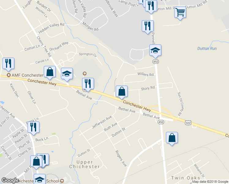 map of restaurants, bars, coffee shops, grocery stores, and more near 498 Story Road in Aston