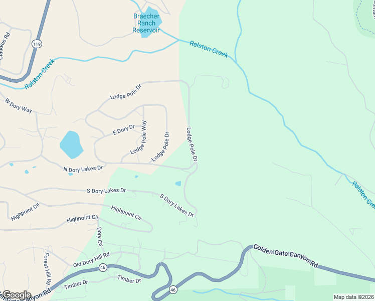 map of restaurants, bars, coffee shops, grocery stores, and more near 1387 Lodge Pole Drive in Black Hawk