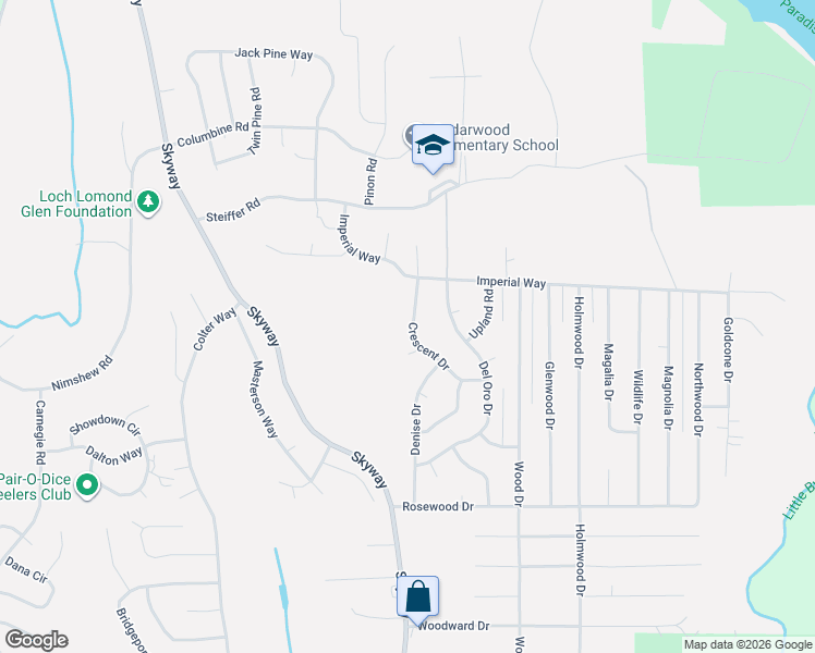 map of restaurants, bars, coffee shops, grocery stores, and more near in Magalia