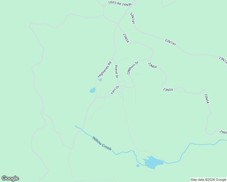 map of restaurants, bars, coffee shops, grocery stores, and more near Fern Drive in Plumas County