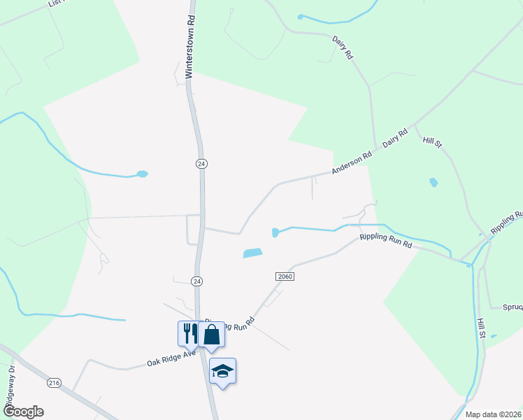 map of restaurants, bars, coffee shops, grocery stores, and more near 4756 Anderson Road in Red Lion