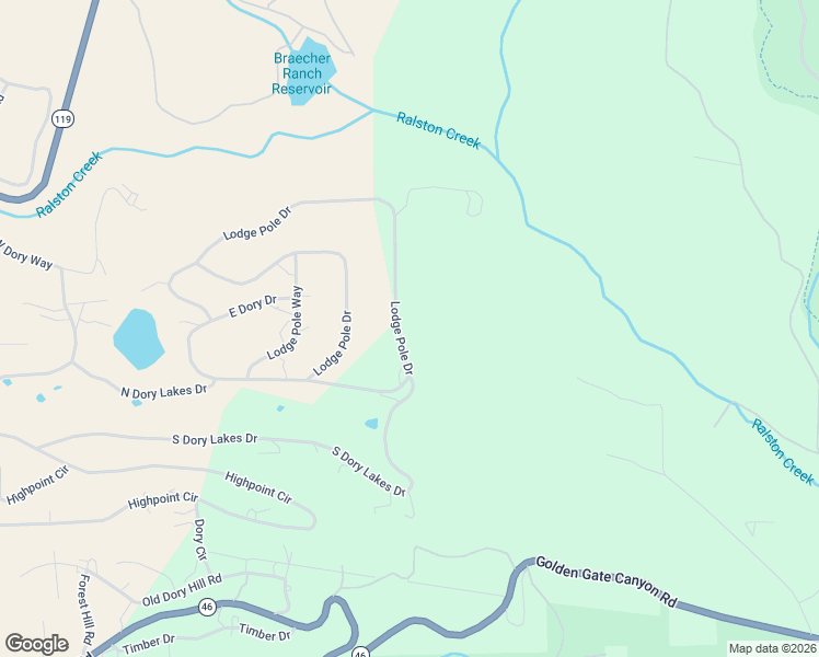map of restaurants, bars, coffee shops, grocery stores, and more near 1387 Lodge Pole Drive in Black Hawk