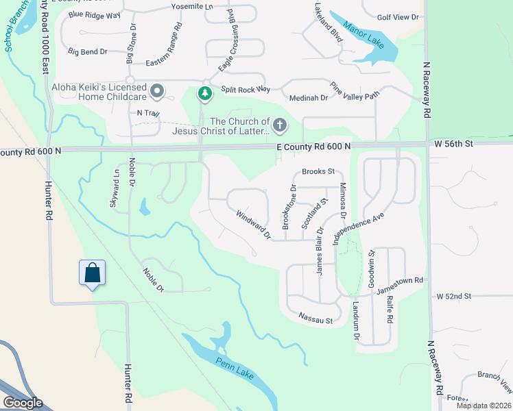 map of restaurants, bars, coffee shops, grocery stores, and more near 5809 Regal Court in Indianapolis