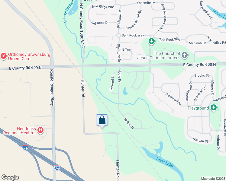 map of restaurants, bars, coffee shops, grocery stores, and more near 5815 Skyward Lane in Indianapolis