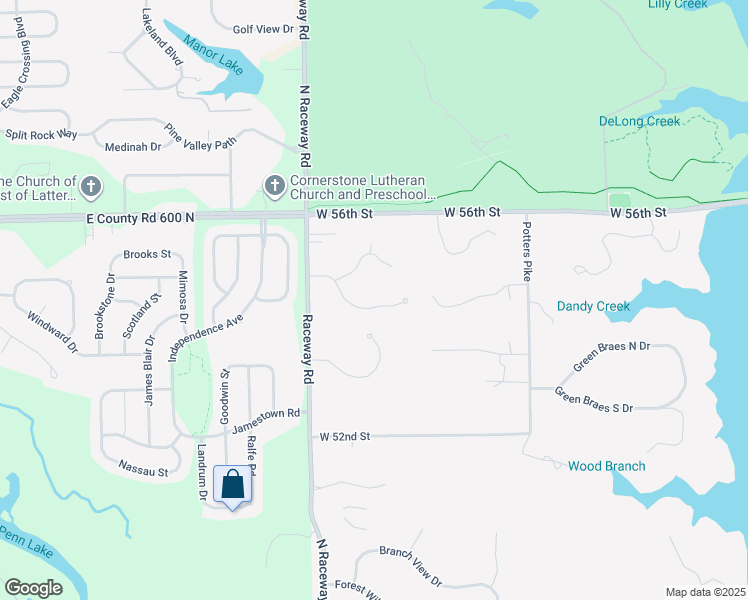 map of restaurants, bars, coffee shops, grocery stores, and more near 9136 Woodacre Boulevard Drive South in Indianapolis