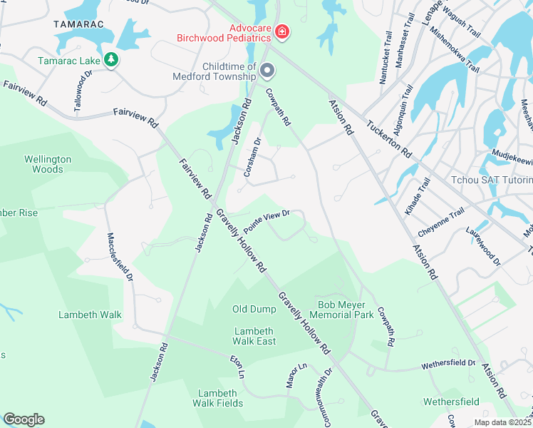 map of restaurants, bars, coffee shops, grocery stores, and more near 13 Pointe View Drive in Medford