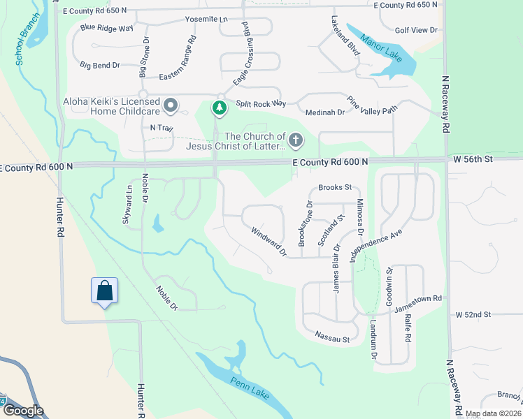 map of restaurants, bars, coffee shops, grocery stores, and more near 5809 Regal Court in Indianapolis