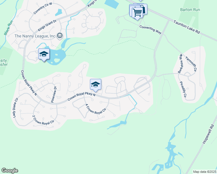 map of restaurants, bars, coffee shops, grocery stores, and more near 46 Chelmsford Court in Evesham Township