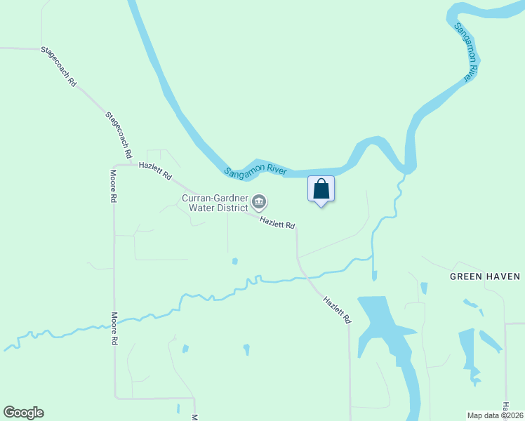 map of restaurants, bars, coffee shops, grocery stores, and more near 3380 Hazlett Road in Springfield