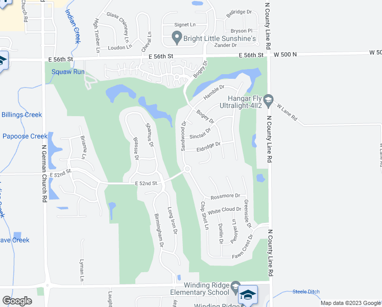 map of restaurants, bars, coffee shops, grocery stores, and more near 11629 Eldridge Drive in Indianapolis
