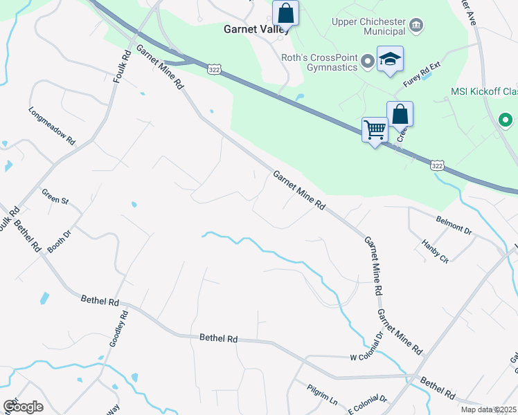 map of restaurants, bars, coffee shops, grocery stores, and more near 3045 McCann Farm Drive in Garnet Valley