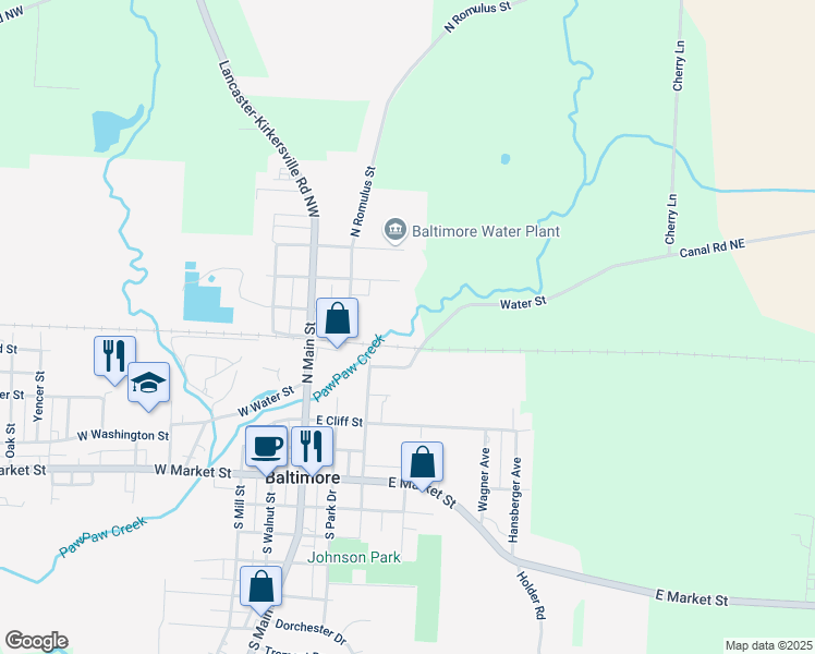 map of restaurants, bars, coffee shops, grocery stores, and more near 331 Huntwork Street in Baltimore