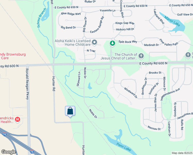 map of restaurants, bars, coffee shops, grocery stores, and more near 5876 Ascending Heights Drive in Indianapolis