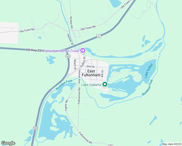 map of restaurants, bars, coffee shops, grocery stores, and more near in East Fultonham