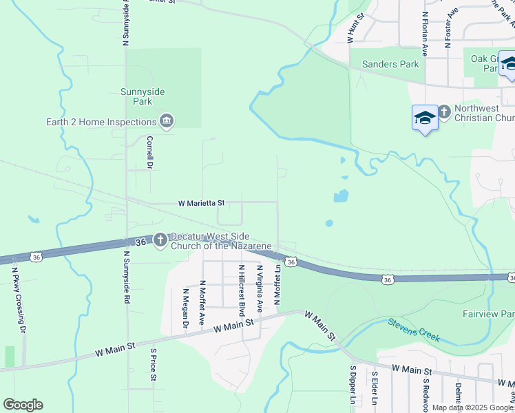 map of restaurants, bars, coffee shops, grocery stores, and more near 3240-3314 West Marietta Street in Decatur