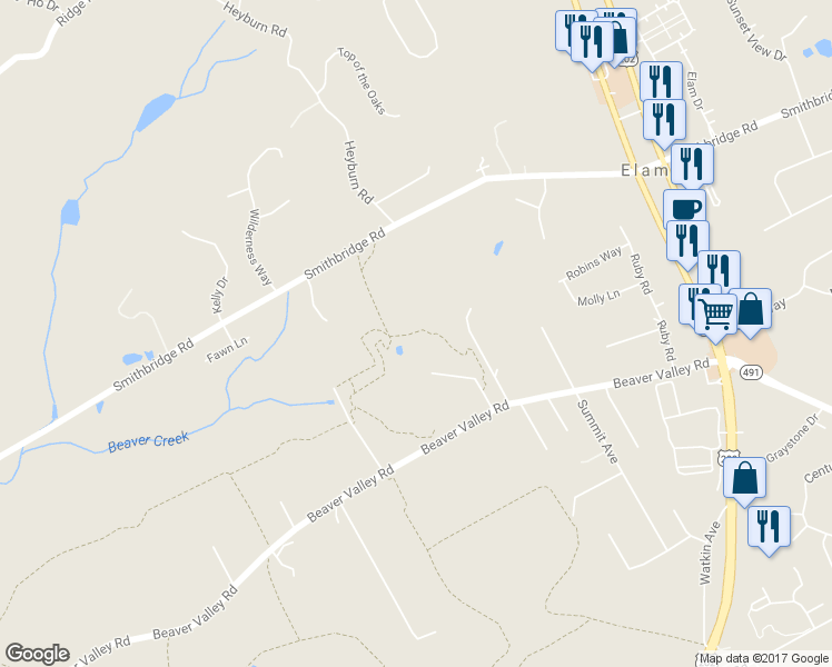 map of restaurants, bars, coffee shops, grocery stores, and more near 123 Beaver Valley Road in Chadds Ford