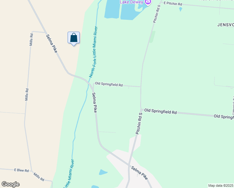 map of restaurants, bars, coffee shops, grocery stores, and more near 2665 Old Springfield Road in Springfield