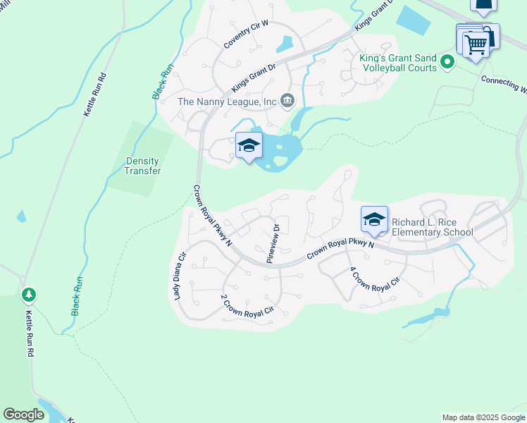 map of restaurants, bars, coffee shops, grocery stores, and more near 77 Sweetfern Court in Evesham Township