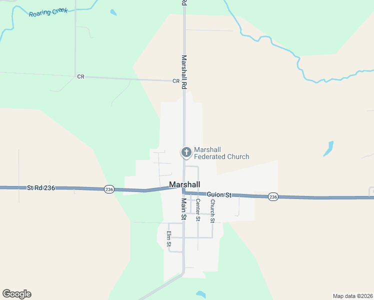 map of restaurants, bars, coffee shops, grocery stores, and more near 151 North Main Street in Marshall