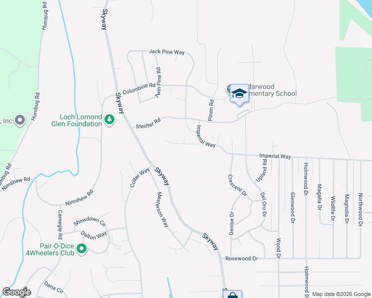 map of restaurants, bars, coffee shops, grocery stores, and more near 6336 Spar Way in Magalia