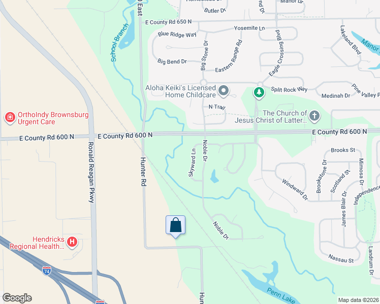 map of restaurants, bars, coffee shops, grocery stores, and more near 5914 Skyward Lane in Indianapolis
