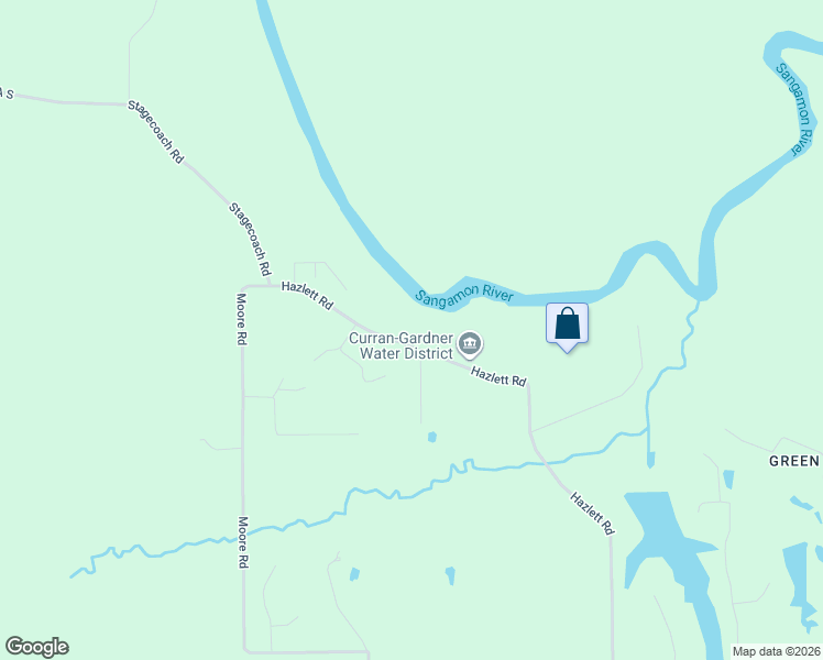 map of restaurants, bars, coffee shops, grocery stores, and more near 3380-3562 Hazlett Road in Springfield