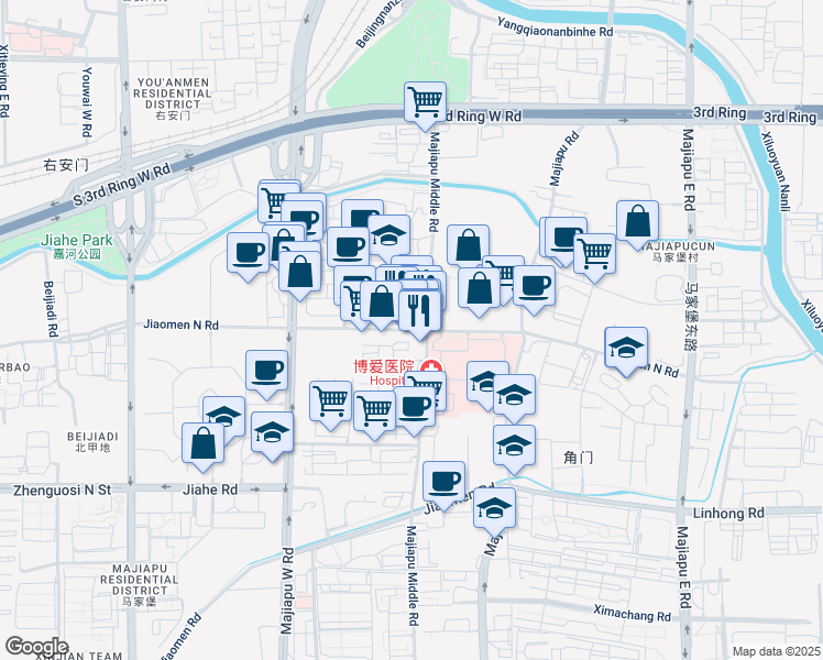 map of restaurants, bars, coffee shops, grocery stores, and more near in 